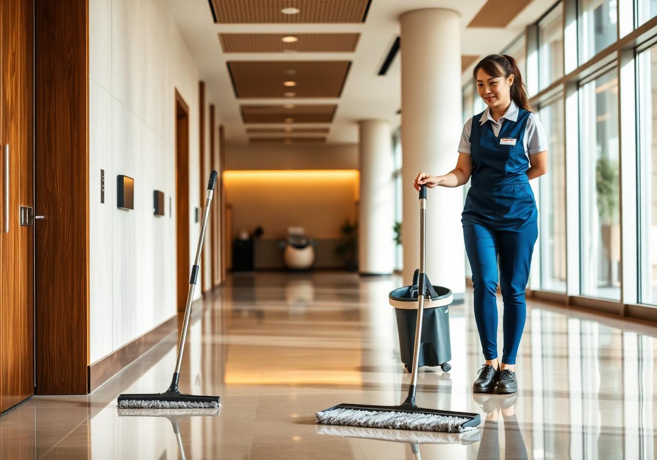 Commercial and office cleaning teams