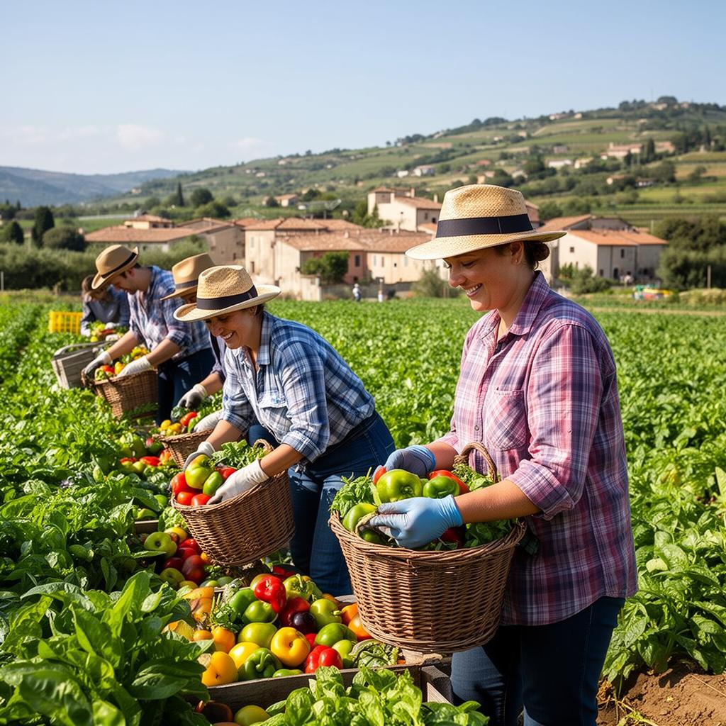 Seasonal agriculture and harvesting crews